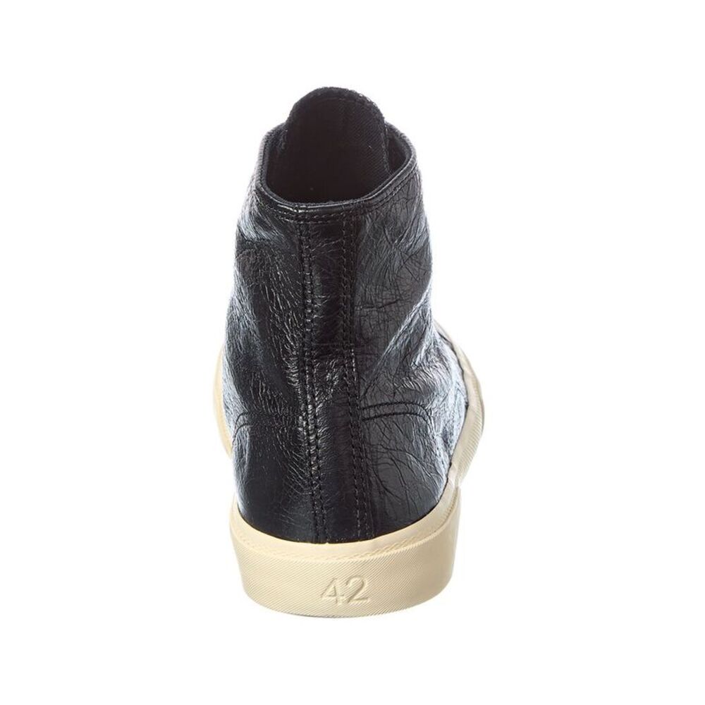 Balenciaga Paris Arena High-Top Leather Sneaker, Black - Picture 3 of 5